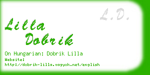 lilla dobrik business card